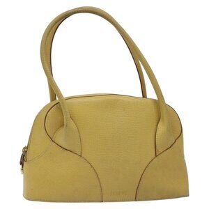 Authentic LOEWE Shoulder Bag Leather Yellow
